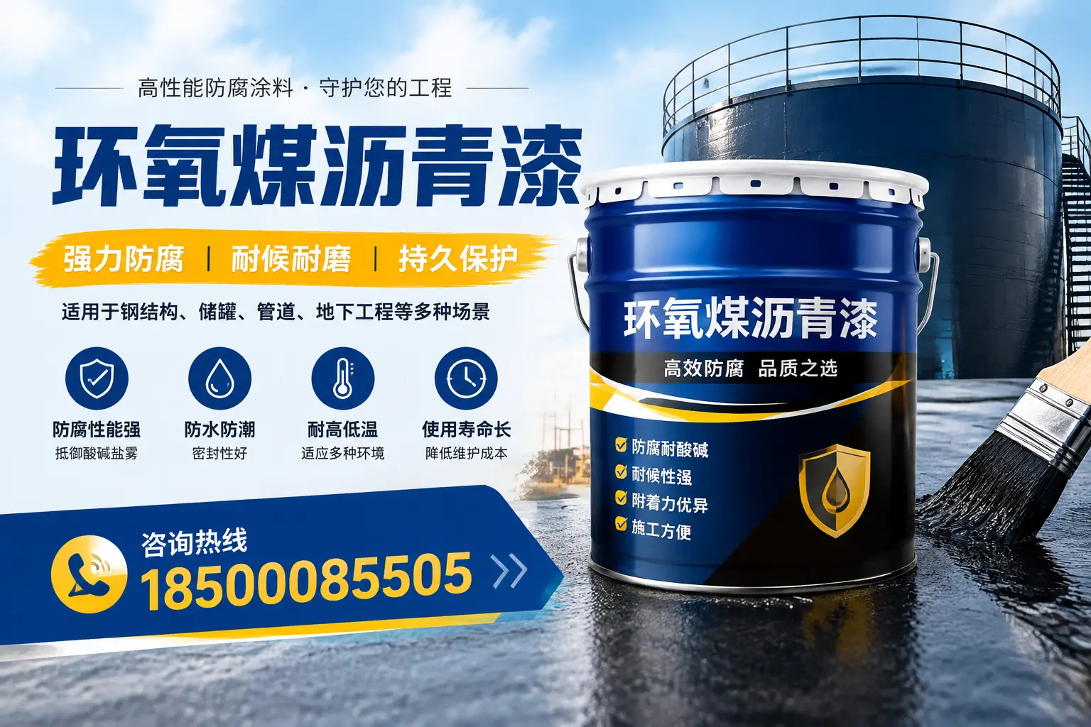 环氧煤沥青漆在工业中的应用，阿拉善企业的选择